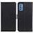 Leather Case Stands Flip Cover Holder A08D for Samsung Galaxy M52 5G Black