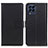 Leather Case Stands Flip Cover Holder A08D for Samsung Galaxy M53 5G Black