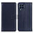 Leather Case Stands Flip Cover Holder A08D for Samsung Galaxy M53 5G Blue