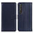 Leather Case Stands Flip Cover Holder A08D for Sony Xperia 1 III Blue