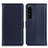 Leather Case Stands Flip Cover Holder A08D for Sony Xperia 1 IV Blue