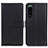 Leather Case Stands Flip Cover Holder A08D for Sony Xperia 5 III Black