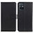 Leather Case Stands Flip Cover Holder A08D for Vivo Y33e 5G Black