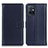 Leather Case Stands Flip Cover Holder A08D for Vivo Y55s 5G Blue