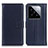 Leather Case Stands Flip Cover Holder A08D for Xiaomi Mi 14 5G Blue