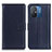 Leather Case Stands Flip Cover Holder A08D for Xiaomi Poco C55 Blue