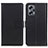 Leather Case Stands Flip Cover Holder A08D for Xiaomi Redmi Note 12 Turbo 5G Black