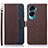 Leather Case Stands Flip Cover Holder A09D for Huawei Honor 90 Lite 5G