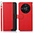 Leather Case Stands Flip Cover Holder A09D for Huawei Honor Magic6 Lite 5G Red