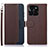 Leather Case Stands Flip Cover Holder A09D for Huawei Honor X8b