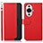 Leather Case Stands Flip Cover Holder A09D for Huawei Nova 11 Red