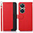 Leather Case Stands Flip Cover Holder A09D for Huawei Nova 11i Red