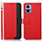 Leather Case Stands Flip Cover Holder A09D for Motorola Moto Edge 30 Lite 5G Red