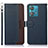 Leather Case Stands Flip Cover Holder A09D for Motorola Moto Edge 40 Neo 5G Blue