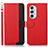 Leather Case Stands Flip Cover Holder A09D for Motorola Moto Edge Plus (2022) 5G Red