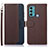 Leather Case Stands Flip Cover Holder A09D for Motorola Moto G40 Fusion