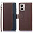 Leather Case Stands Flip Cover Holder A09D for Motorola Moto G53 5G