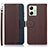 Leather Case Stands Flip Cover Holder A09D for Motorola Moto G54 5G