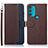 Leather Case Stands Flip Cover Holder A09D for Motorola Moto G71 5G