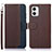 Leather Case Stands Flip Cover Holder A09D for Motorola Moto G73 5G