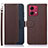 Leather Case Stands Flip Cover Holder A09D for Motorola Moto G84 5G