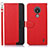 Leather Case Stands Flip Cover Holder A09D for Nokia C21 Red