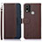 Leather Case Stands Flip Cover Holder A09D for Nokia G11 Plus Brown