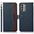 Leather Case Stands Flip Cover Holder A09D for Nokia G400 5G Blue