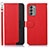 Leather Case Stands Flip Cover Holder A09D for Nokia G400 5G Red