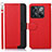 Leather Case Stands Flip Cover Holder A09D for OnePlus 10T 5G Red