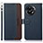 Leather Case Stands Flip Cover Holder A09D for OnePlus Ace 2 5G Blue