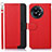 Leather Case Stands Flip Cover Holder A09D for OnePlus Ace 2 5G Red