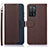 Leather Case Stands Flip Cover Holder A09D for Oppo A55 5G