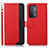 Leather Case Stands Flip Cover Holder A09D for Oppo A93 5G Red