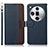 Leather Case Stands Flip Cover Holder A09D for Oppo Find X7 Ultra 5G Blue