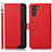 Leather Case Stands Flip Cover Holder A09D for Oppo K9 Pro 5G Red