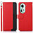 Leather Case Stands Flip Cover Holder A09D for Oppo Reno11 5G Red