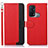 Leather Case Stands Flip Cover Holder A09D for Oppo Reno5 A Red