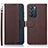 Leather Case Stands Flip Cover Holder A09D for Oppo Reno6 5G