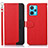 Leather Case Stands Flip Cover Holder A09D for Realme 9 4G Red