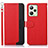 Leather Case Stands Flip Cover Holder A09D for Realme C35 Red