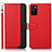 Leather Case Stands Flip Cover Holder A09D for Samsung Galaxy A02s Red