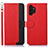 Leather Case Stands Flip Cover Holder A09D for Samsung Galaxy A13 4G Red