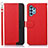 Leather Case Stands Flip Cover Holder A09D for Samsung Galaxy A32 4G Red