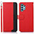 Leather Case Stands Flip Cover Holder A09D for Samsung Galaxy A32 5G Red