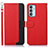 Leather Case Stands Flip Cover Holder A09D for Samsung Galaxy F23 5G Red