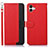 Leather Case Stands Flip Cover Holder A09D for Samsung Galaxy M04 Red