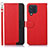 Leather Case Stands Flip Cover Holder A09D for Samsung Galaxy M32 4G Red