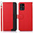 Leather Case Stands Flip Cover Holder A09D for Samsung Galaxy M40S Red