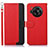 Leather Case Stands Flip Cover Holder A09D for Sharp Aquos R7 Red